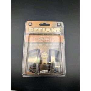 Defiant Deadbolt Keyed One Side 154-725 Shiny Brass New